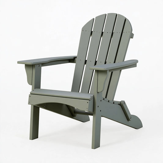 Fauteuil Adirondack 83 x 90 x 95 cm en plastique gris pour extérieur inclinable