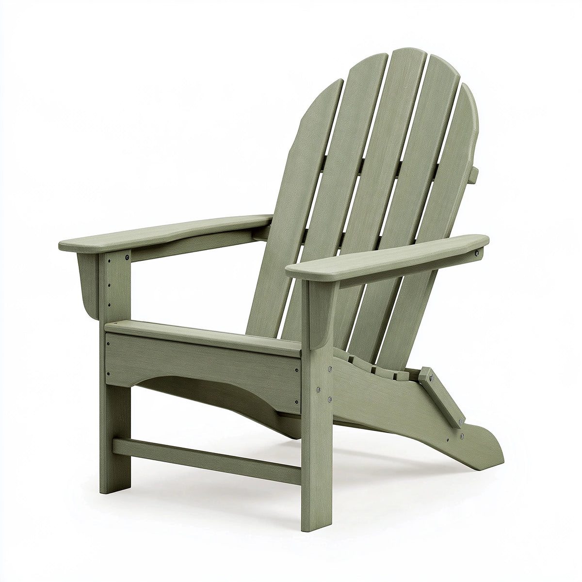 Fauteuil de jardin Adirondack 80 x 76 x 95 cm en plastique vert sauge avec accoudoirs