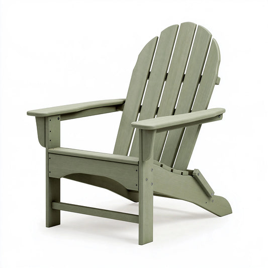 Fauteuil de jardin Adirondack 80 x 76 x 95 cm en plastique vert sauge avec accoudoirs